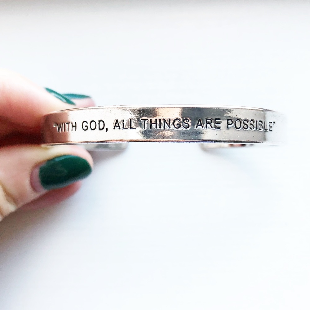 ‘With God, All Things Are Possible’ bracelet